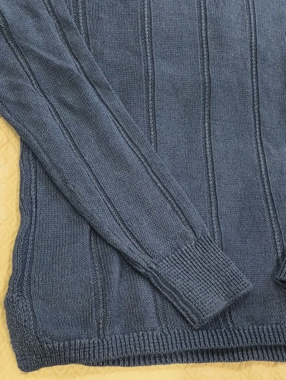 Banana Republic 100% Linen Ribbed Sweater Polo